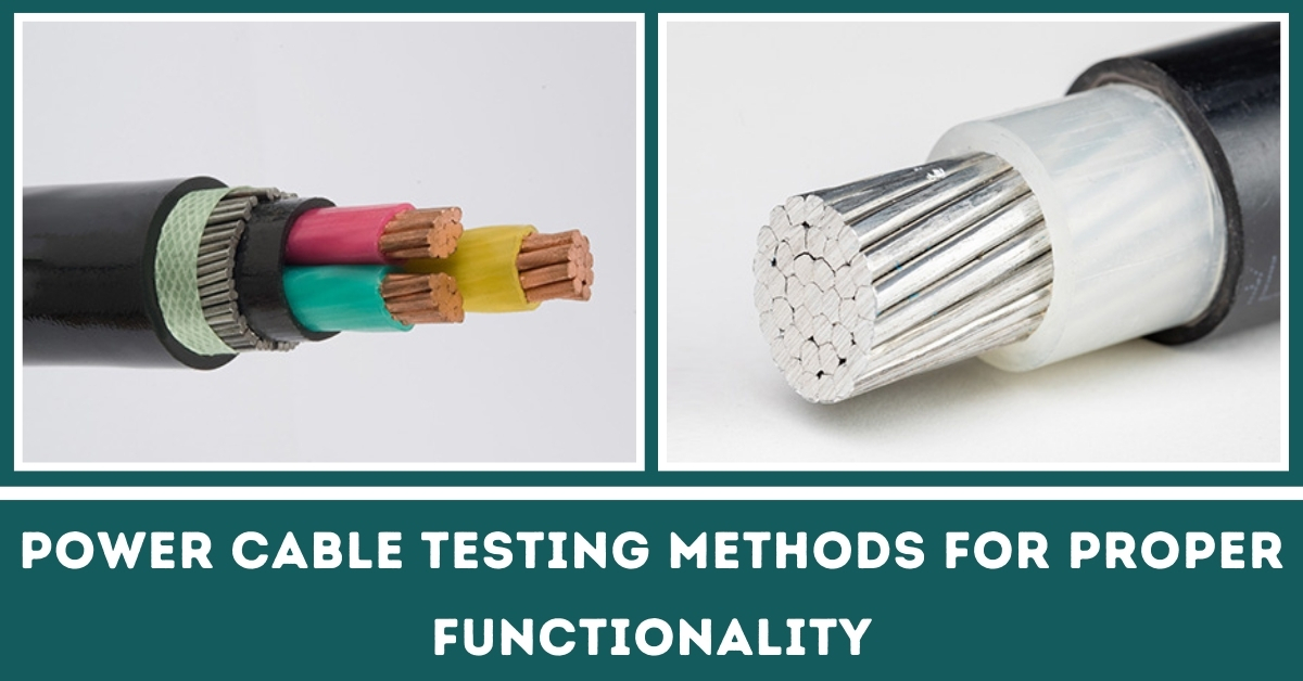 Power cable testing method for proper functionality